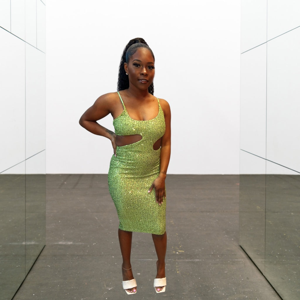 Lime pressure dress